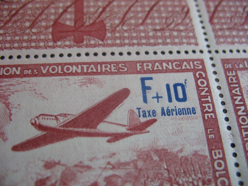 Vignettes de courrier aérien - Timbres-poste vignettes d'aérien II-III VB ER, IV-V - VB ER avec variantes, postfrisch. #3.2