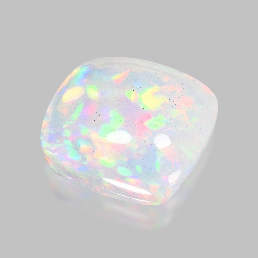 1 pcs White Opal - 10.54 ct - Antwerp Laboratory for Gemstone Testing (ALGT) #1.0