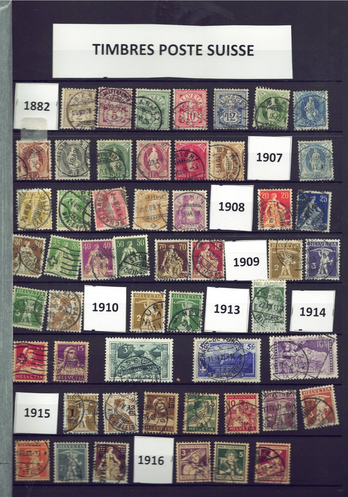 瑞士 1882/1944 - 按年份分类的瑞士邮票小型收藏 - Pas de catalogue #1.0