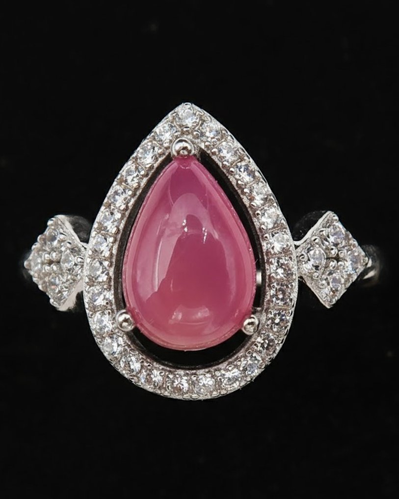 Rubin - Argint, Inel de credință - Feu Sacré, Pasiune și Protecție Regală - Argint 925 - Rubin - Inel #2.1