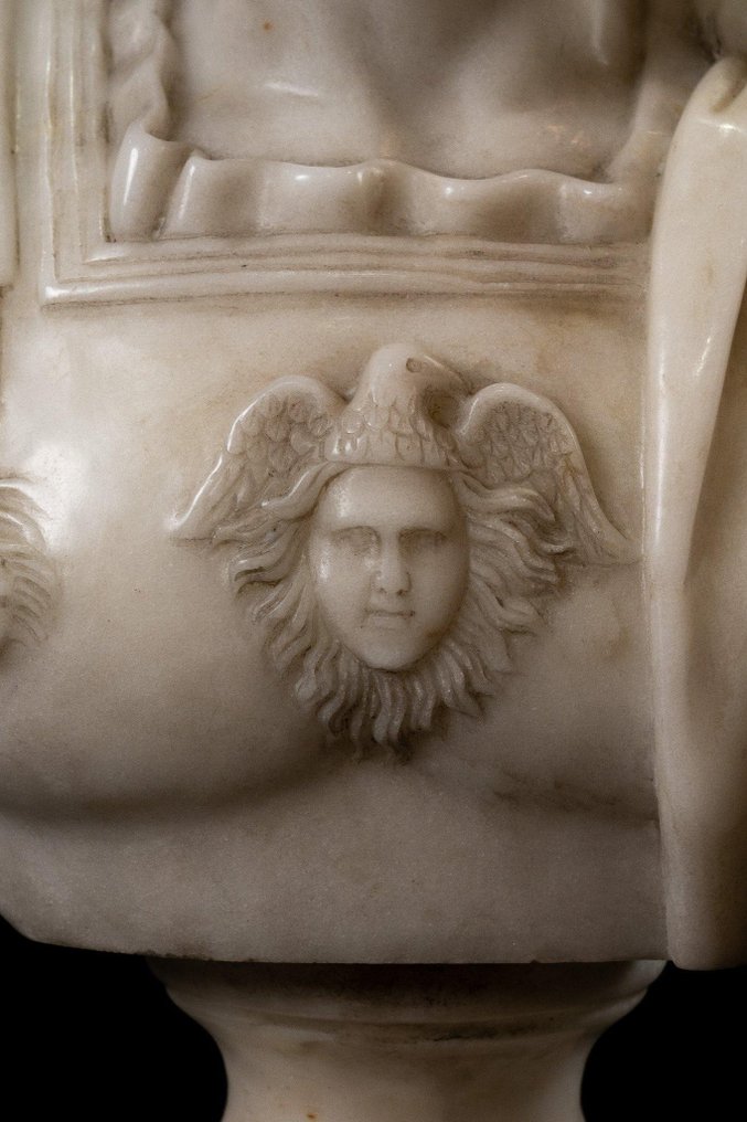 Veistos, Busto di Cesare in marmo bianco statuario - 60 cm - Marmori #4.3