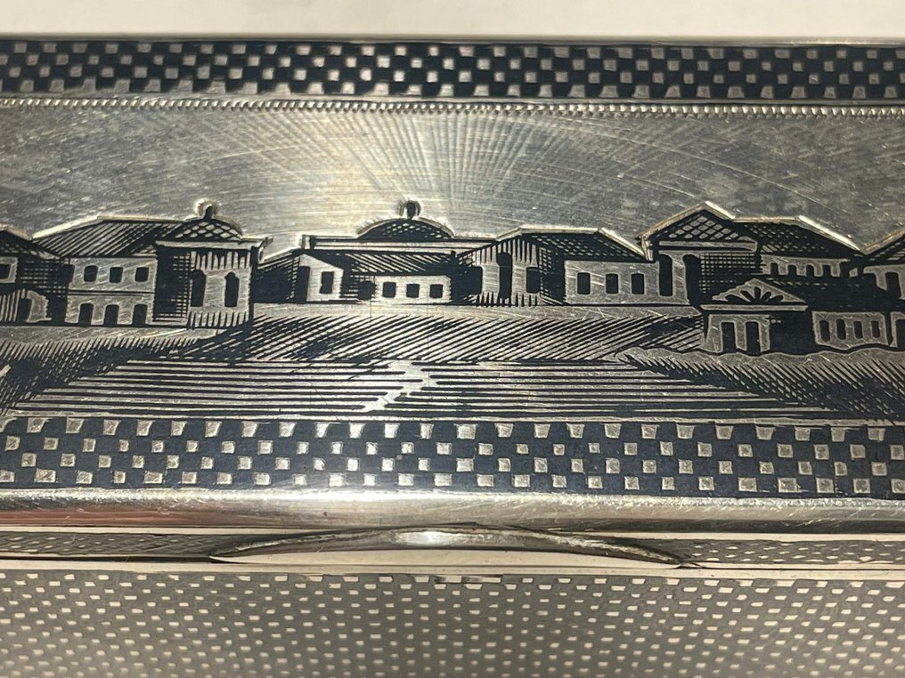 Κουτί ταμπάκο - .875 (84 Zolotniki) silver - Ρωσικό ασημένιο κουτί για snuff #1.0