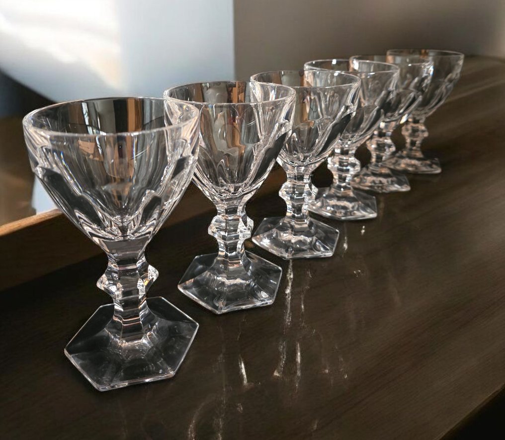 Possibly St-Louis - Drinking service (6) - Danube Taille No. 5654 - Crystal - Red Wine #1.0