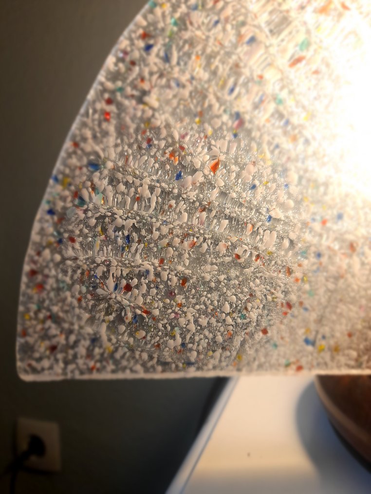 Bogenförmige Tischlampe - Fächerlampe - Muranoglas #2.1