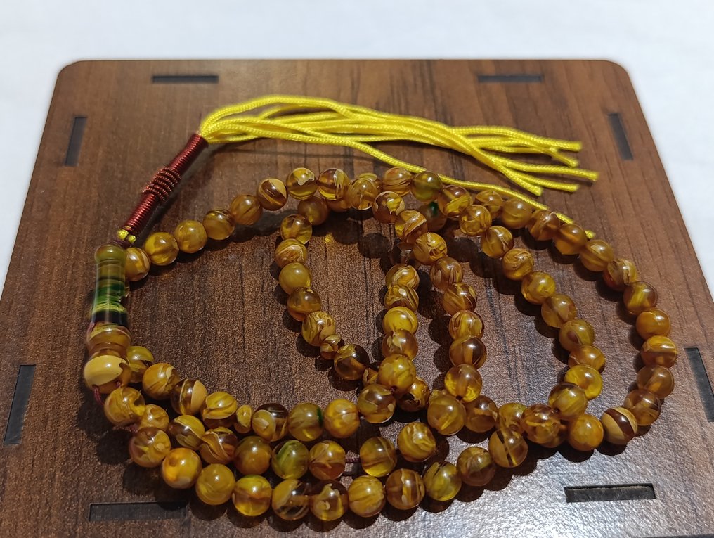  誦經念珠 - 琥珀 - 1970-1980 - 稀有的祈祷念珠  #1.0