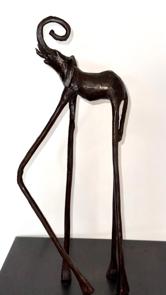 Abdoulaye Derme - Rzeźba, Eléphant "Le géant des rêves" - 39.5 cm - Brązowy #1.0