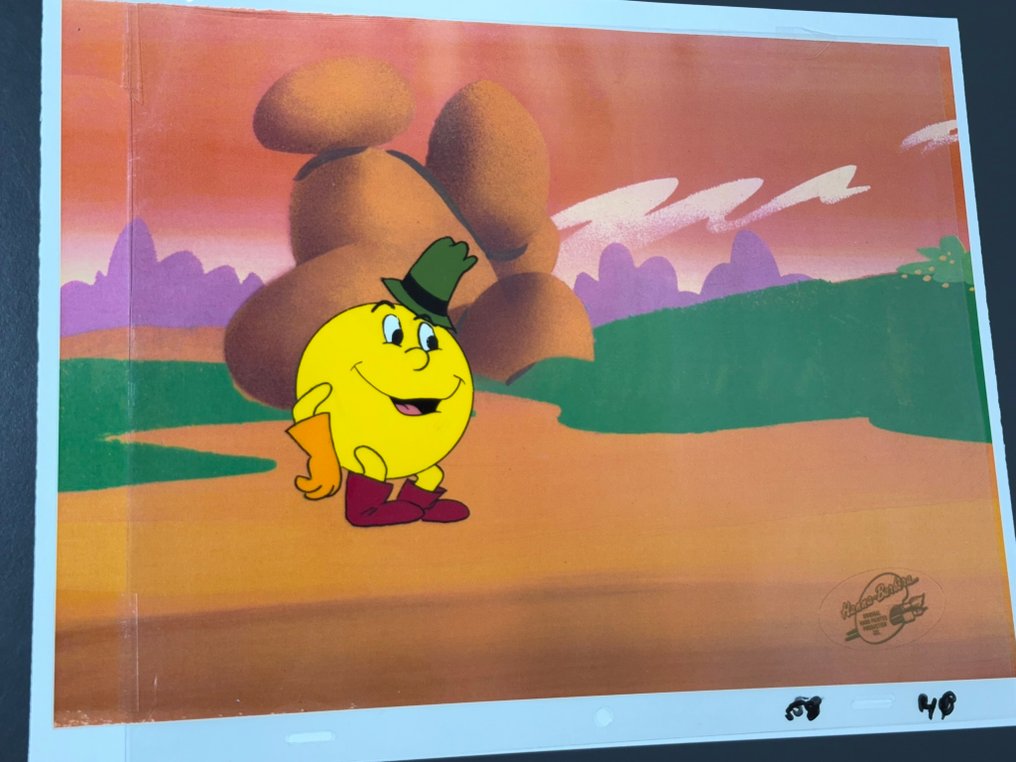 Hanna-Barbera - Original Animation cel, with printed background (stamped by the studio) - Pac-Man (TV series, 1982) #1.0