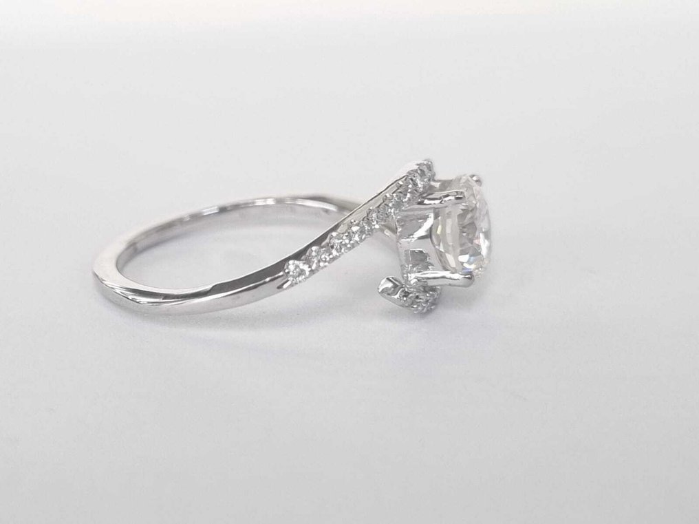 Verlovingsring - 14 karaat Witgoud - 1.23ct. tw. Diamant (Natuurlijk) - Diamant #2.1