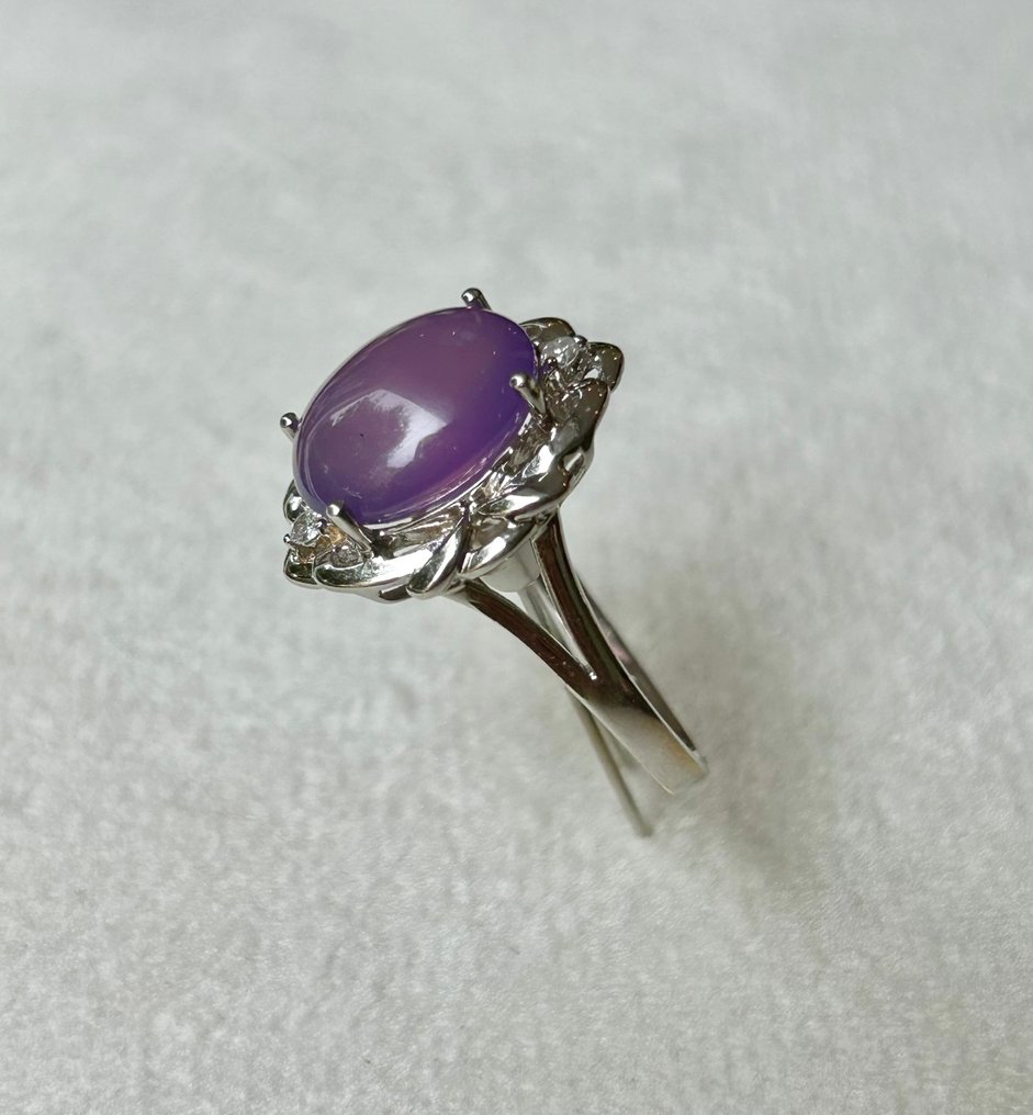 Δαχτυλίδι - 18 καράτια Λευκός χρυσός Χαλκηδόνιος - Διαμάντι #3.2