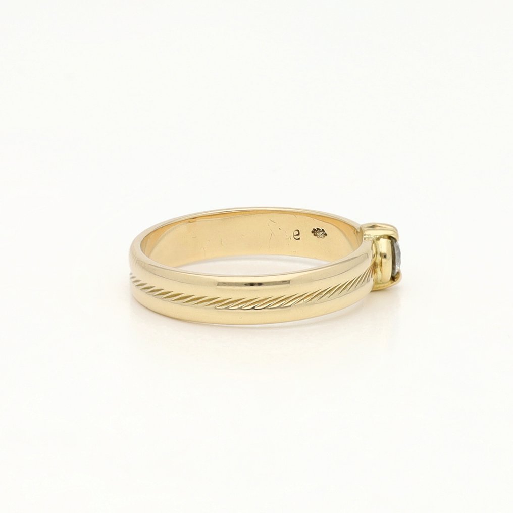 Ring - 14 kt Gult guld Diamant (Natural) #4.3