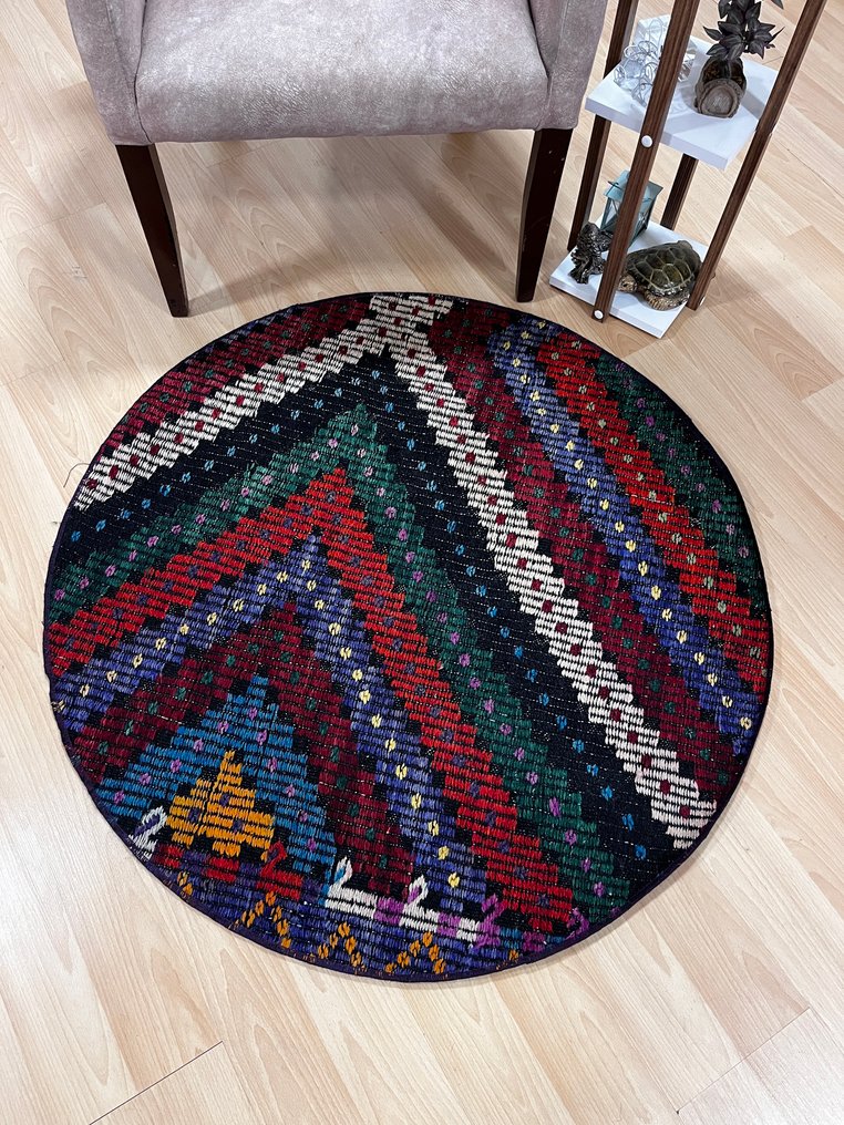 Handgeweven Boheemse Ronde - Kelim - 100 cm - 100 cm #1.0