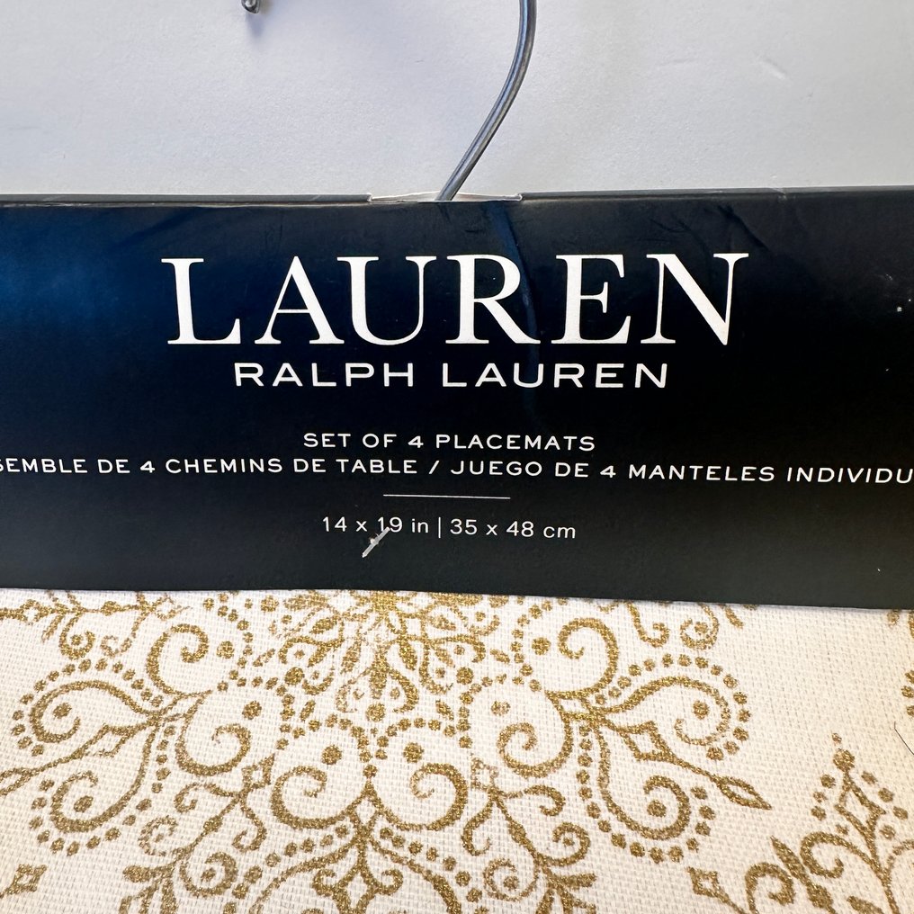 Lauren Ralph Lauren - 4 placemats + 8 napkins - Tablecloth (9)  - 51 cm - 51 cm - placemat #1.0