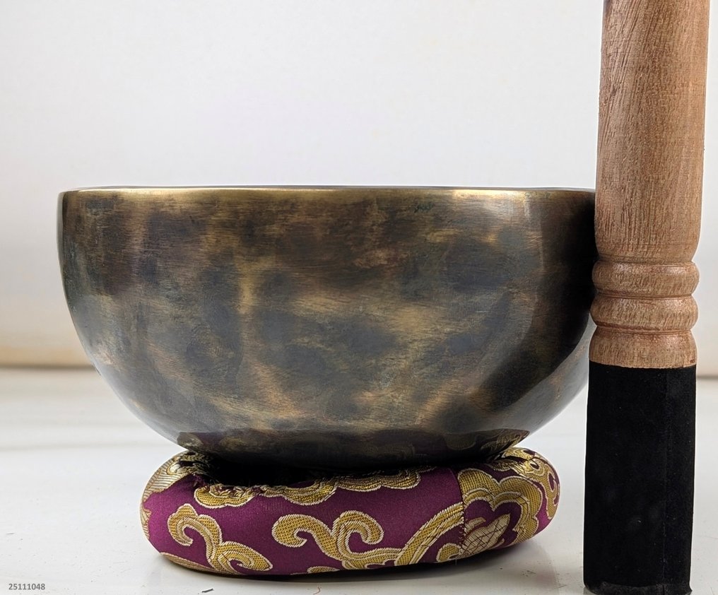 Antik Éneklő tál - 7 fémek - 1950-1960 - kézzel készített  #1.0