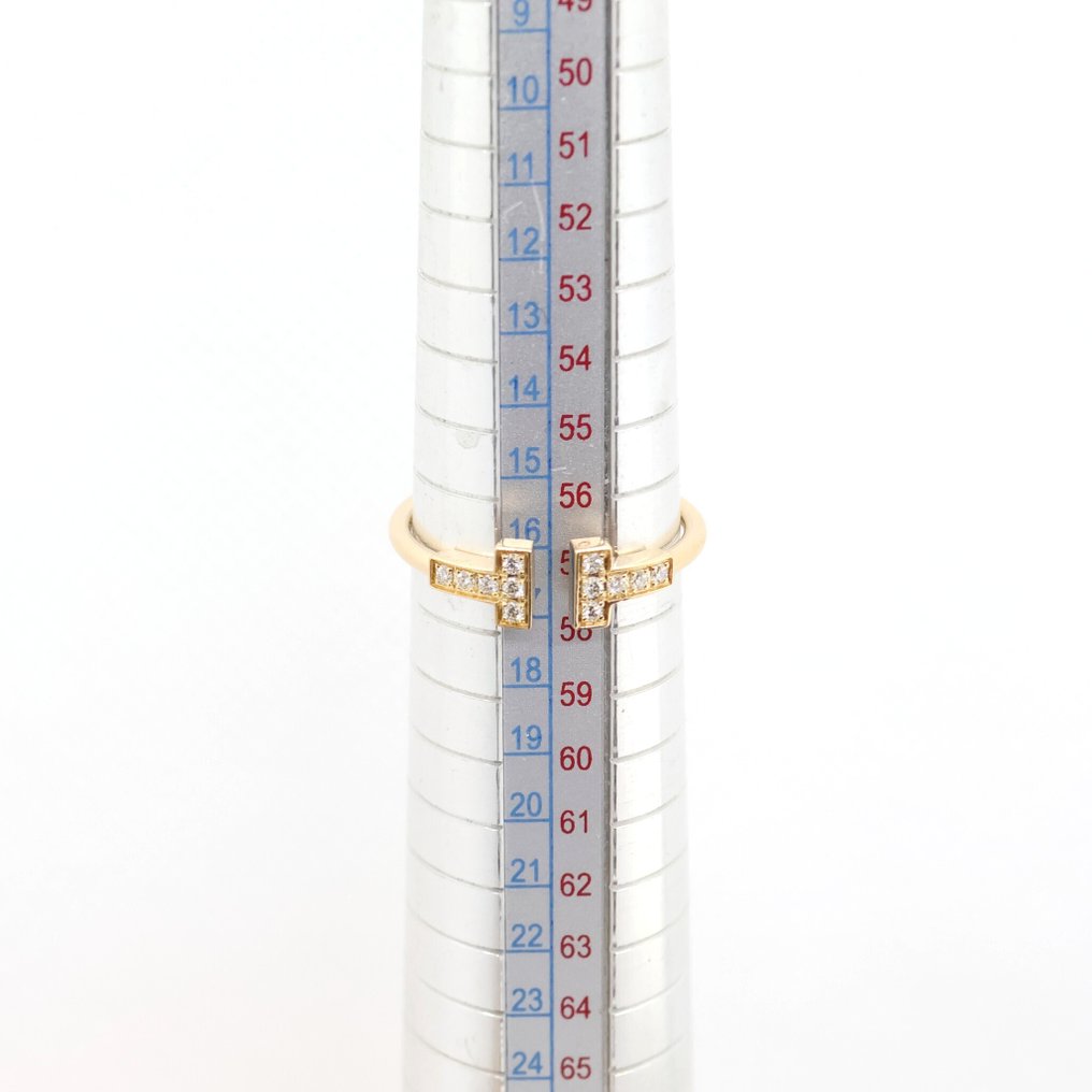 Tiffany & Co. - 戒指 - T Wire Ring - 18 克拉 玫瑰金 - 铺镶钻石 #3.2