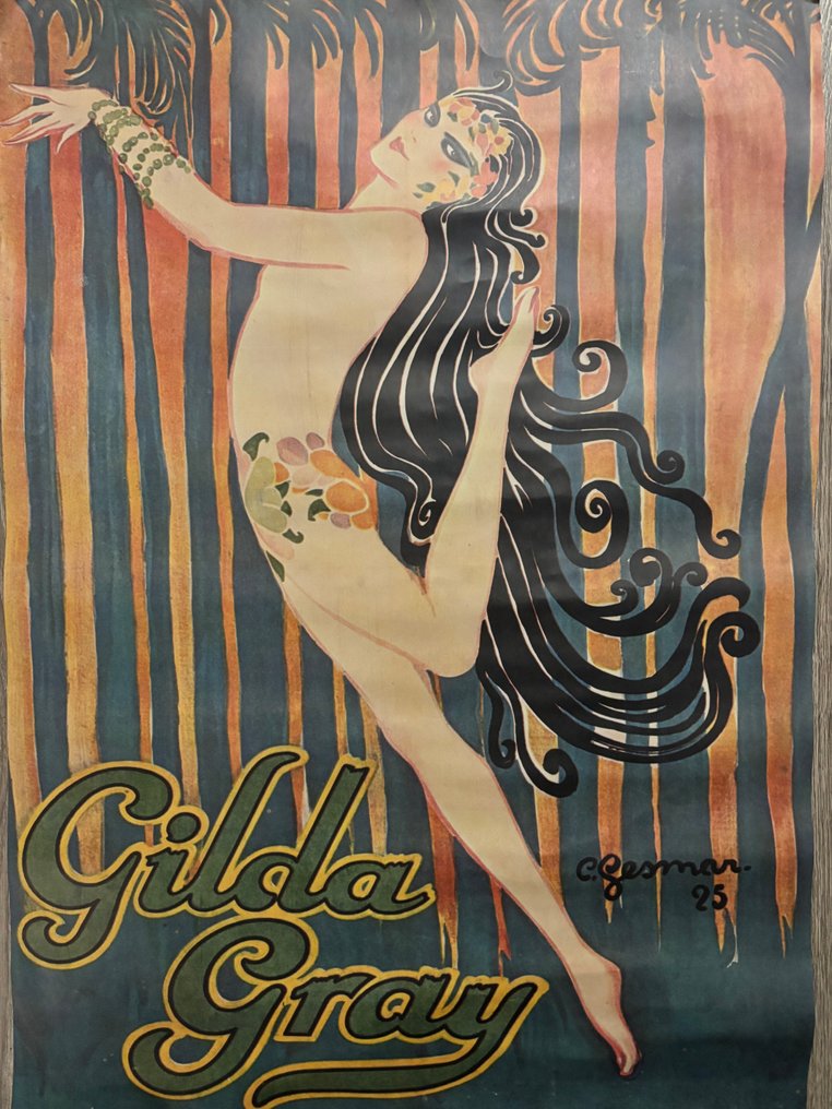 Gesmar ( 1900-1928 ) - Gilda Gray – Art Déco – Francia - década de 1970 #1.0