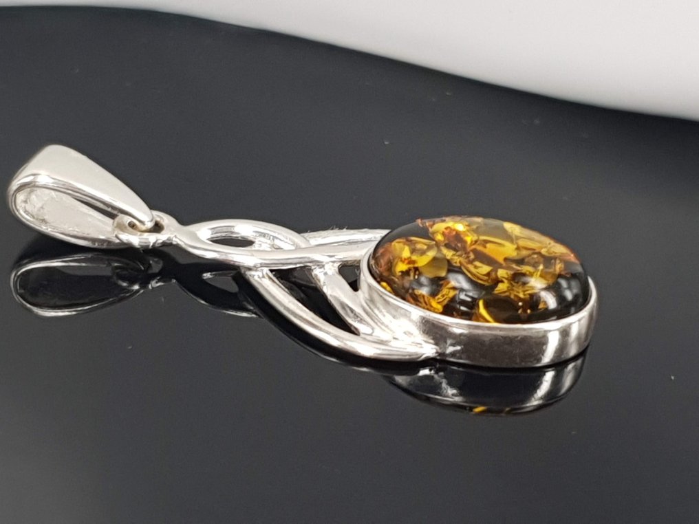 銀, 无底价 / 天然波罗的海琥珀 / 无底价 - 墜飾 #2.1