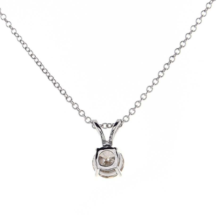 没有保留价 - 吊坠项链 - 14K包金 白金 -  0.52ct. tw. 钻石 (天然) - GWLAB #4.3