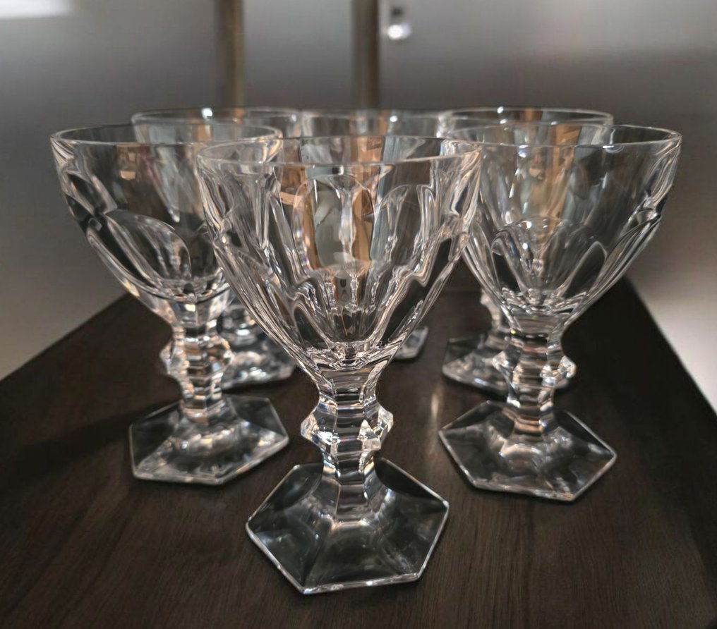 Possibly St-Louis - Drinking service (6) - Danube Taille No. 5654 - Crystal - Red Wine #4.3