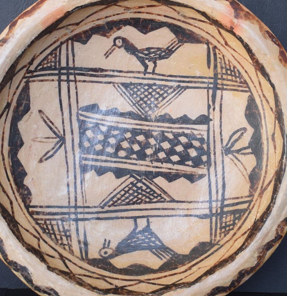 Tigela grande para servir 26 cm Berber Kabyle - Terracota - Marrocos - Argélia - Início do século XX #1.0