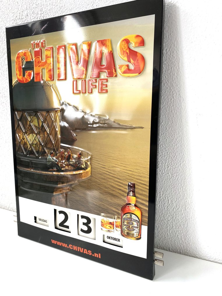 Chivas Regal perpetual calendar - Sign - Metal #2.1