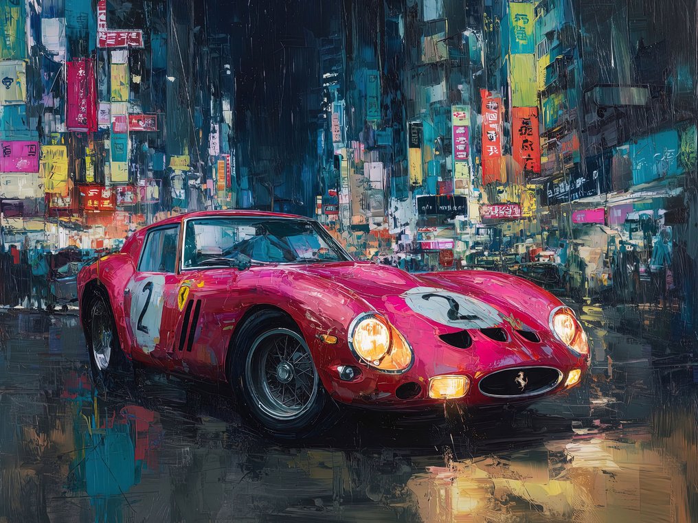 Canvas Fit - Alberto Ricardo - Ferrari 250 GTO – “Nocturno en Tokio #1.0