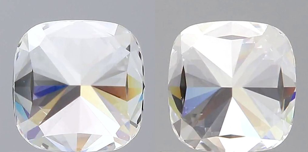 Sans prix de réserve - 2 pcs Diamant (Naturelle) - 2.02 ct - Coussin - E - VVS2 - Gemological Institute of America (GIA) - Paire assortie, EX EX #3.2