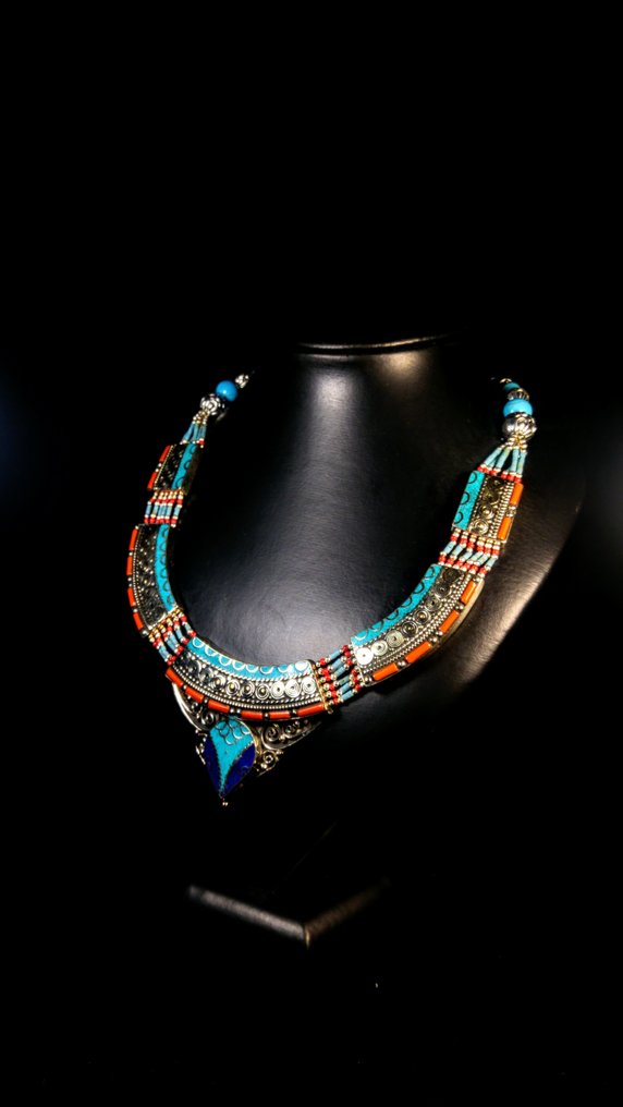 Unique Necklace Vintage hand made - Height: 46 cm - Width: 5 cm- 136 g #1.0