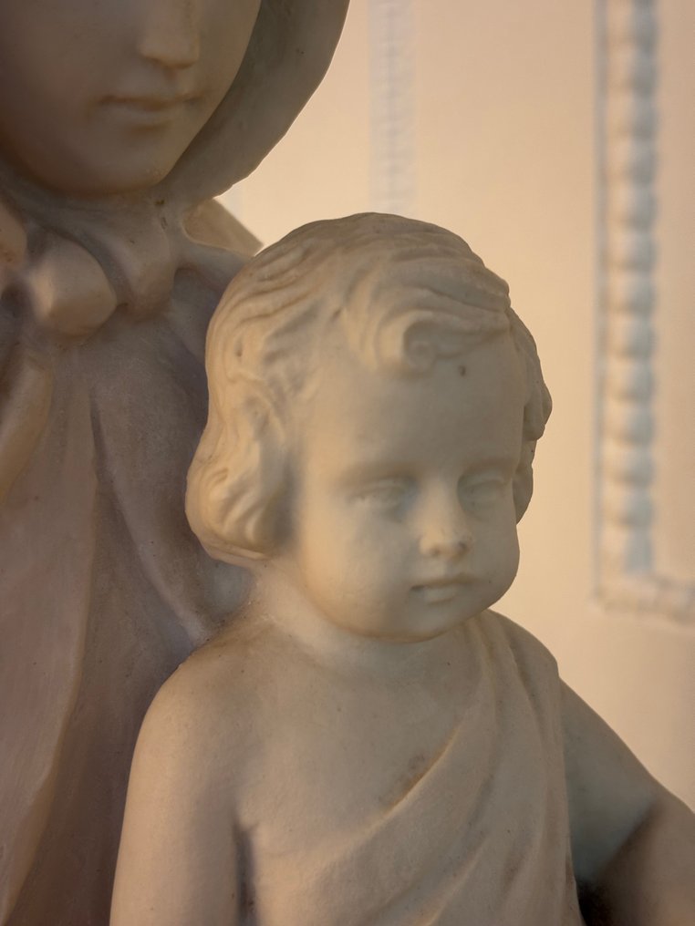 Lorenzo dal Torrione - Statua, Vierge à l’Enfant - 37.5 cm - Calco in pietra - 1960 #2.1