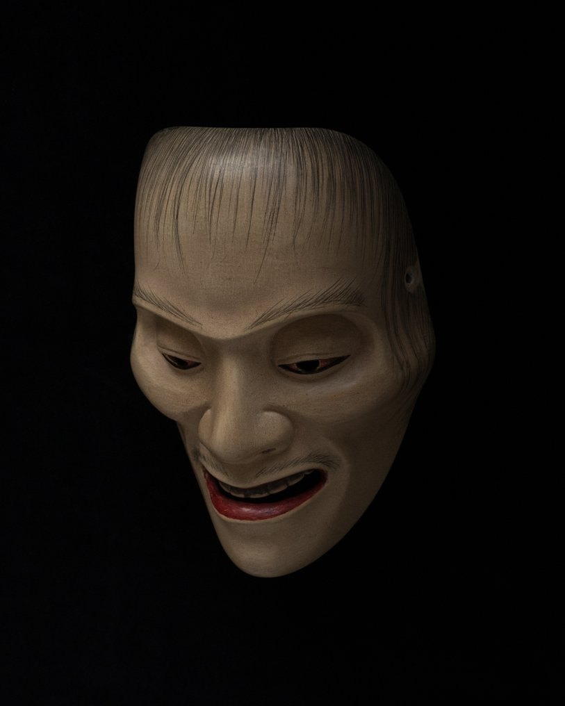 日本能乐面具 - 木 - Kaeru [河津] / Kawazu [蛙] (没有保留价) #2.1