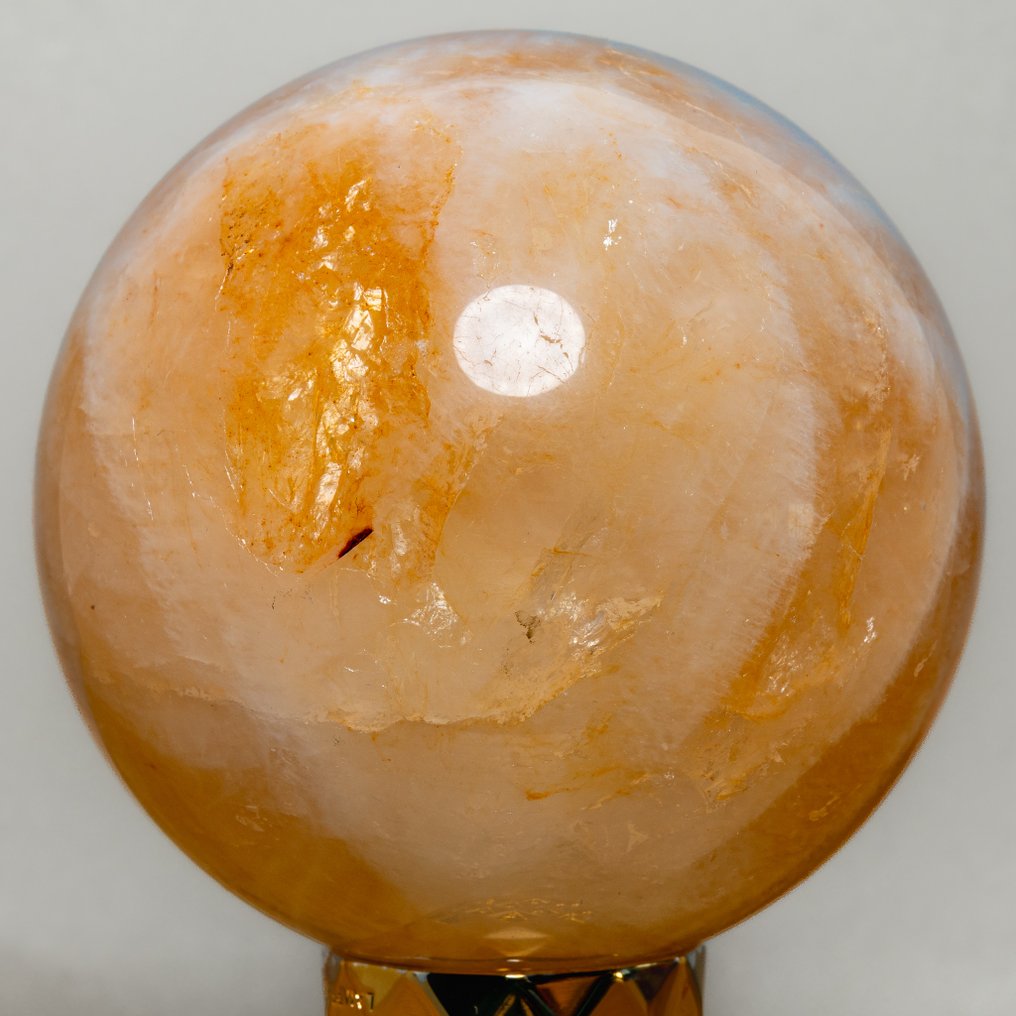 Red Fire Quartz Quality Sphere Sphere - Height: 10.16 cm - Width: 10.16 cm- 1400 g #2.1