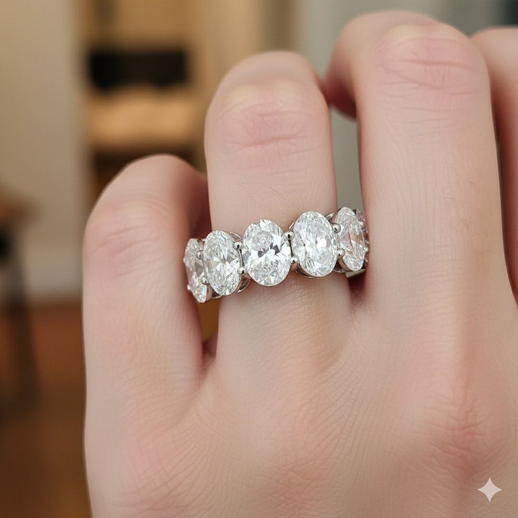 戒指 鉑金 -  8.38ct. tw. 鉆石 (實驗室培育) #2.1