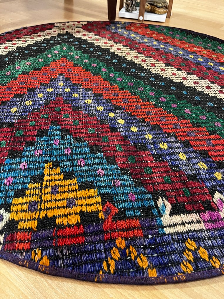 Handgeweven Boheemse Ronde - Kelim - 100 cm - 100 cm #3.2