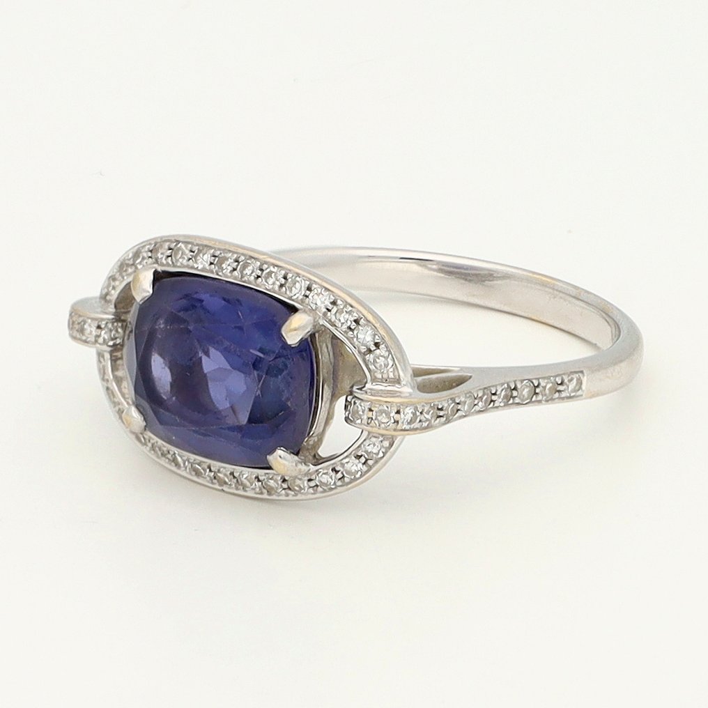 Gyűrű - 18 kt. Fehér arany Gyémánt (Természetes) #2.1