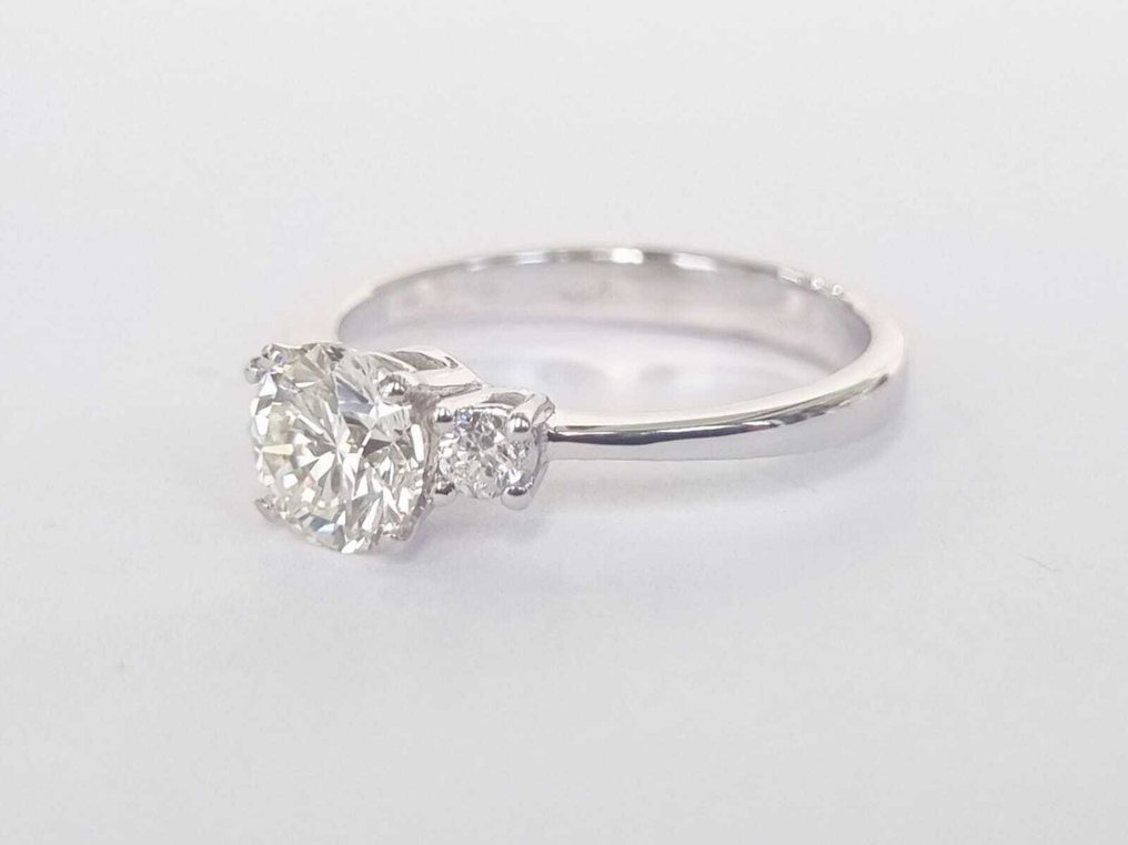 订婚戒指 - 18K包金 白金 -  1.12ct. tw. 钻石 (天然) - 钻石 #3.2