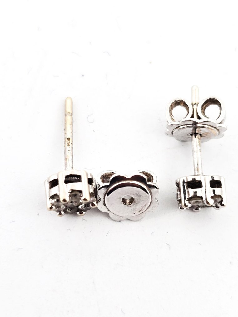 Drop fülbevaló - 18 kt. Fehér arany - 0.30ct. tw. Gyémánt (Természetes) #3.2