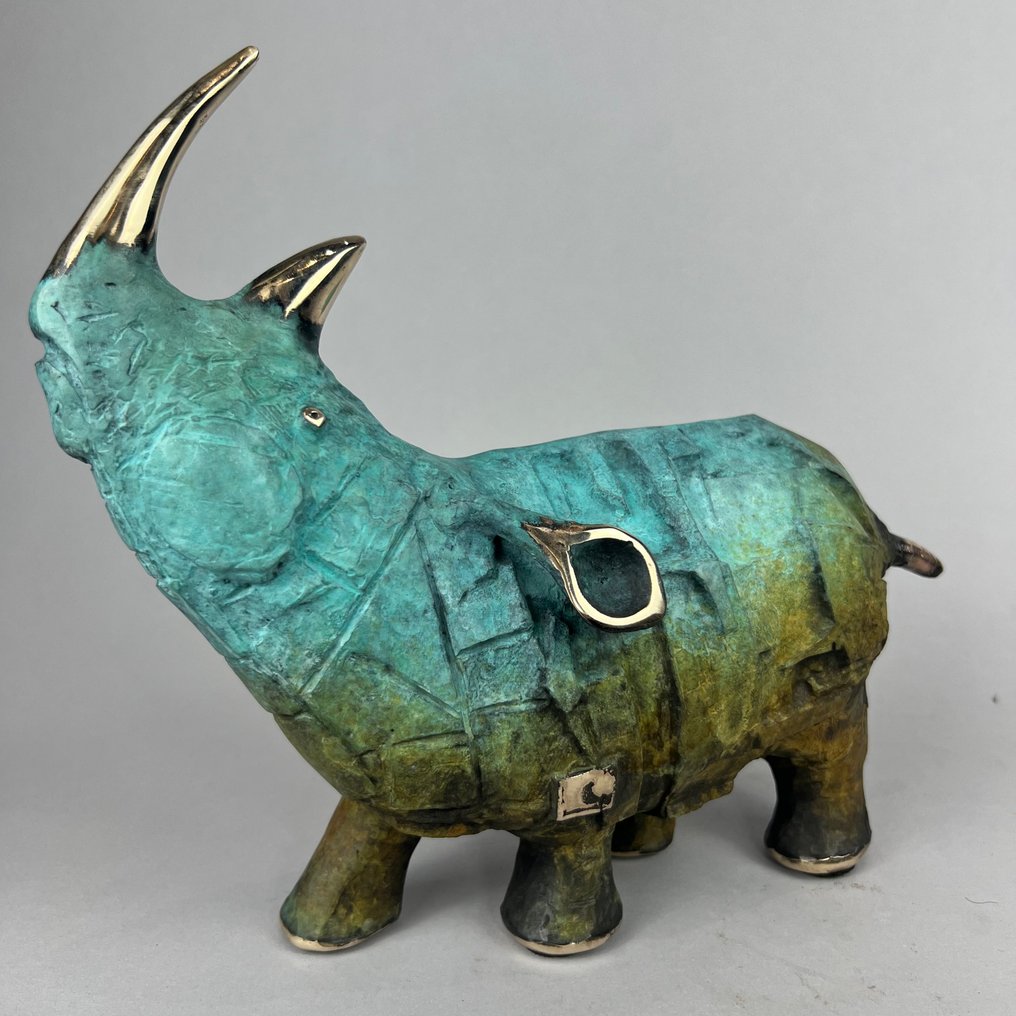 Dariusz Zielinski - 雕刻, The rhino - (bronze) - 24 cm - 青銅色 - 2025 #1.0