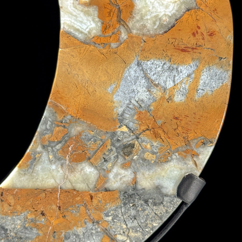 无底价 - 精美的黄色马里加诺玛瑙 新月形,用于定制支架 - 高度: 28.1 cm - 闊度: 16.2 cm- 1700 g - (1) #4.3