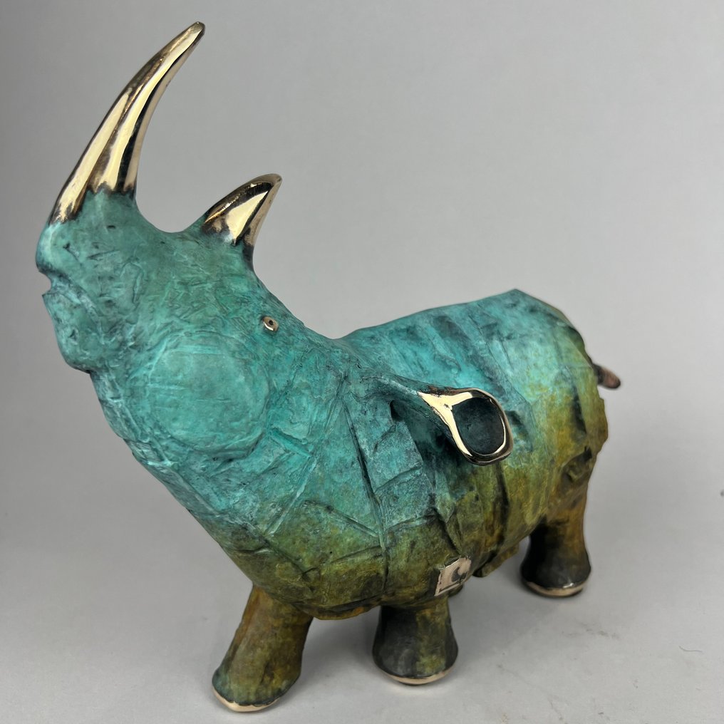 Dariusz Zielinski - 雕刻, The rhino - (bronze) - 24 cm - 青銅色 - 2025 #2.1