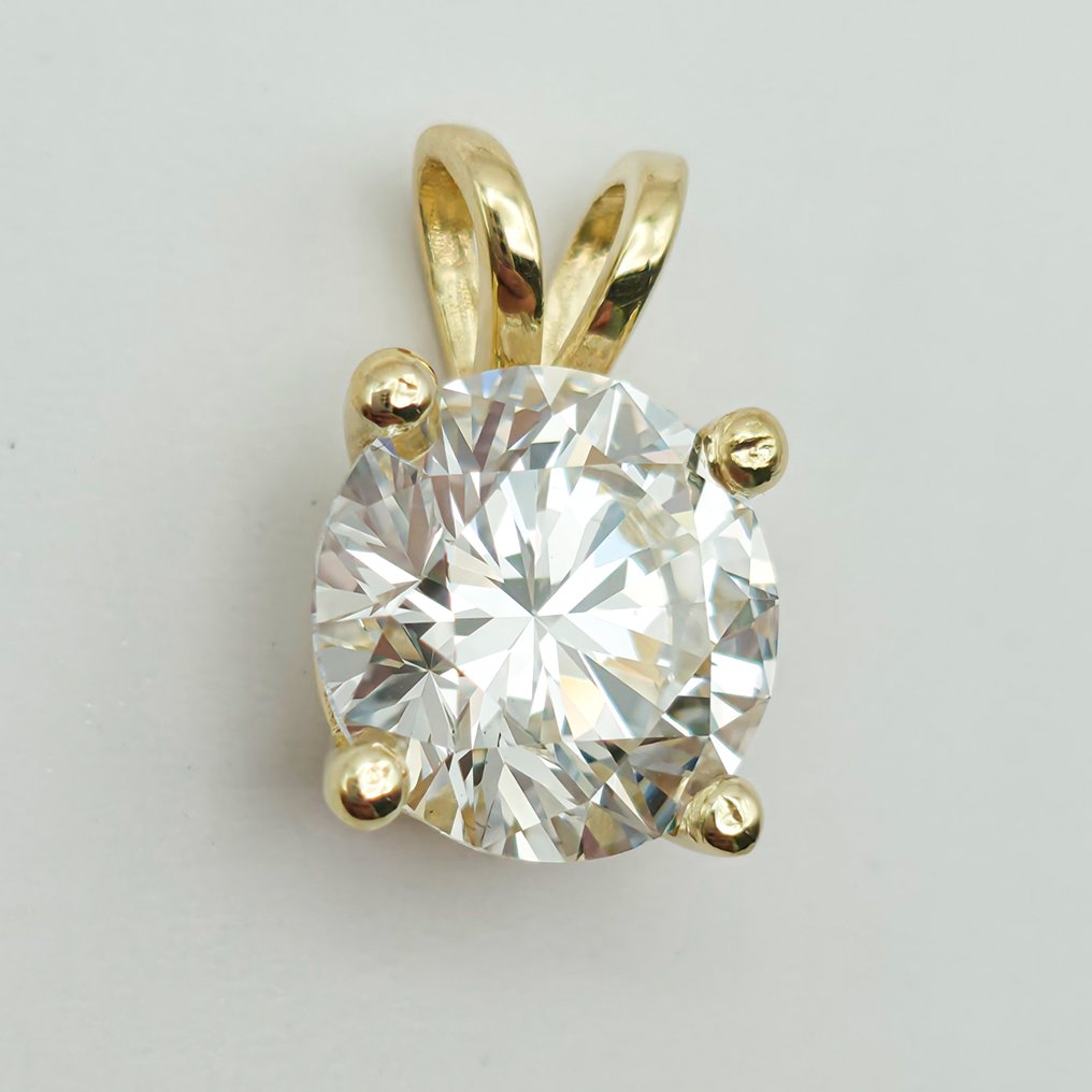 χωρίς τιμή ασφαλείας - Κρεμαστό κόσμημα - 14 καράτια Κίτρινο χρυσό -  2.06ct. tw. Διαμάντι (Εργαστηριακής καλλιέργειας) - E VS1 IGI #2.1