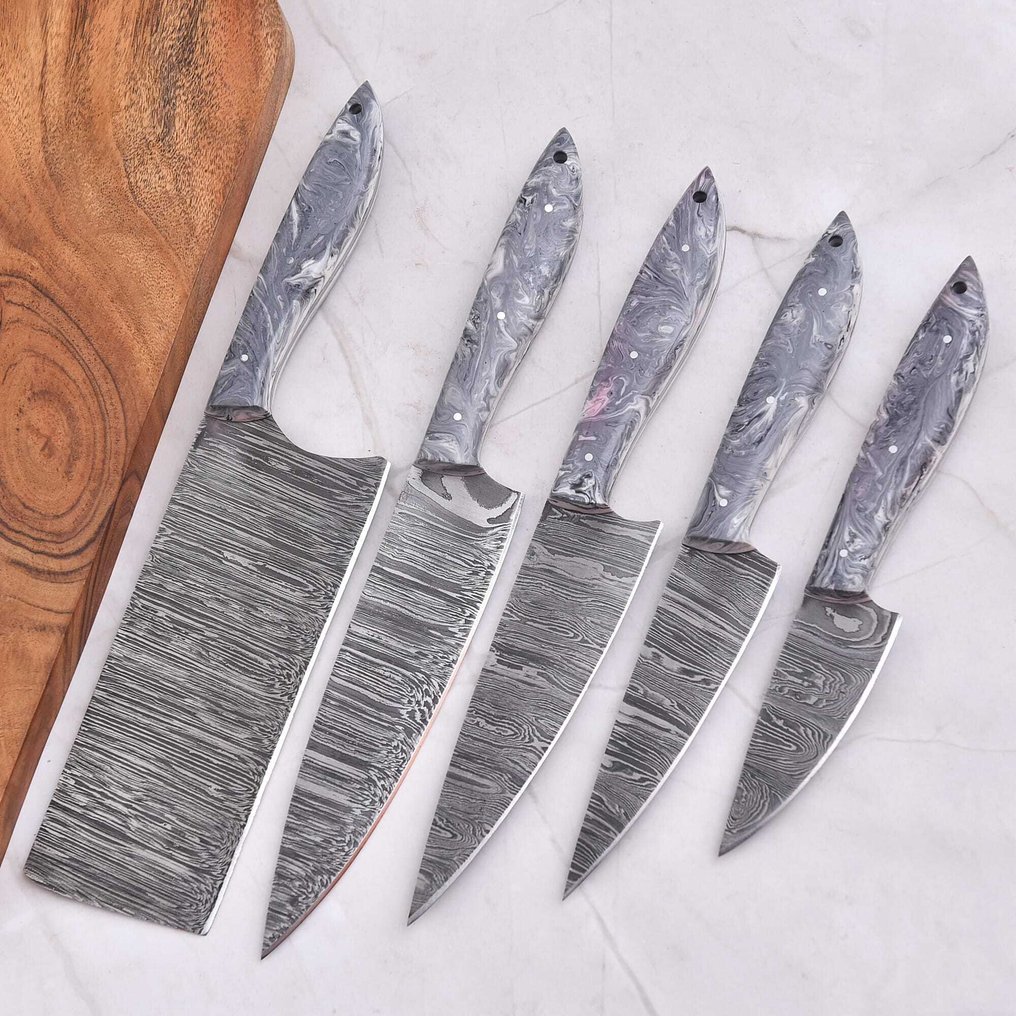 廚刀 - Chef's knife - 树脂和手工折叠钢 - 北美 #1.0