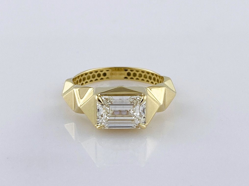 Ingen reservasjonspris - Ring - 14 karat Gull -  2.10ct. tw. Diamant (Lab-dyrket) #1.0