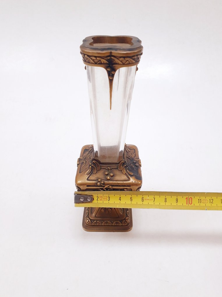 Susse Frères - Som-Charles Guénardeau (1866 - 1930) - Vase - feuilles d'érable - Cristal, Bronze #3.2