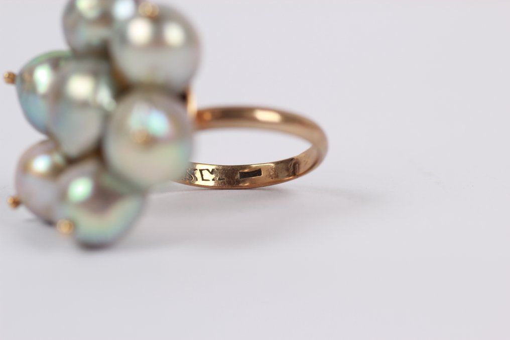 戒指 - 8 克拉 黃金 珍珠 - 珍珠 #3.2