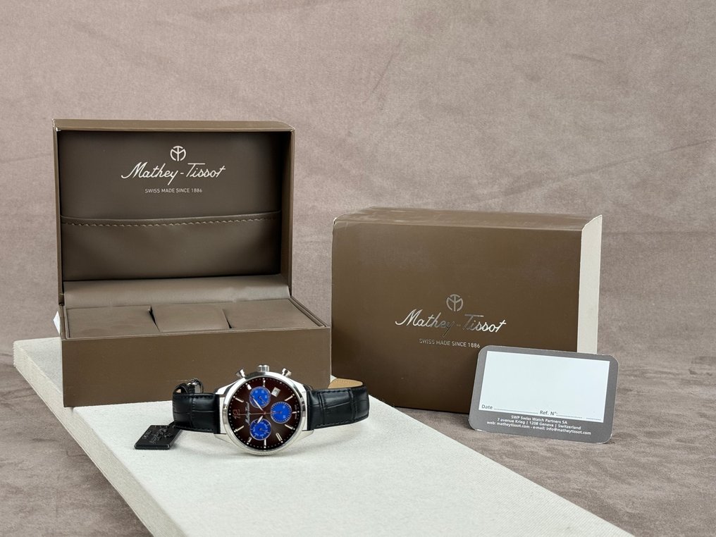 Mathey-Tissot - Urban Chronograph Date Black/Blue - Nincs minimálár - H411CHALMB - Férfi - 2020+ #2.1