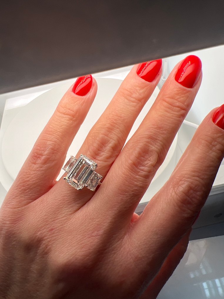 Gyűrű - 14 kt. Fehér arany - 9.21ct. tw. Gyémánt (Laboratóriumban előállított) - Gyémánt #2.1