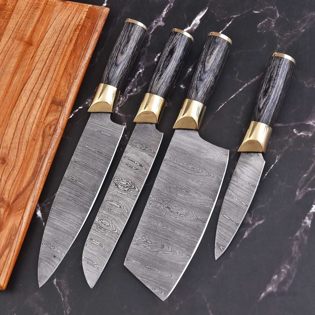 Μαχαίρι κουζίνας - Chef's knife - Ξύλο Pakka και Χειροποίητο διπλωμένο ατσάλι. - Βόρεια Αμερική #1.0