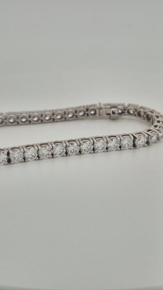 Brățară - 14 ct. Aur alb -  11.40ct. tw. Diamant (Cultivat în laborator) #3.2