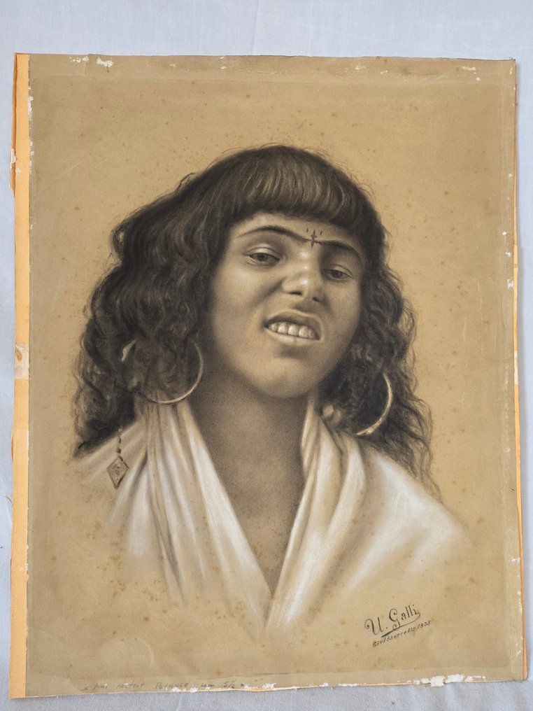U. Galli (XIX-XX) - Ritratto Giovane donna Eritrea (Orientalista) #2.1