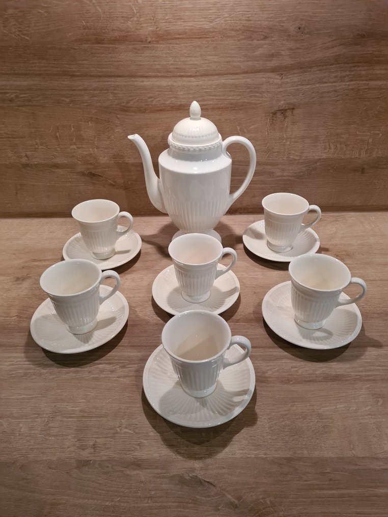Wedgwood - Coffee set for 6 (13) - Edme - Porcelain #1.0