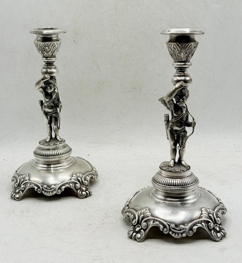 Kynttilänjalka Mythologinen (2) - Hopeoitu pronssi #2.1